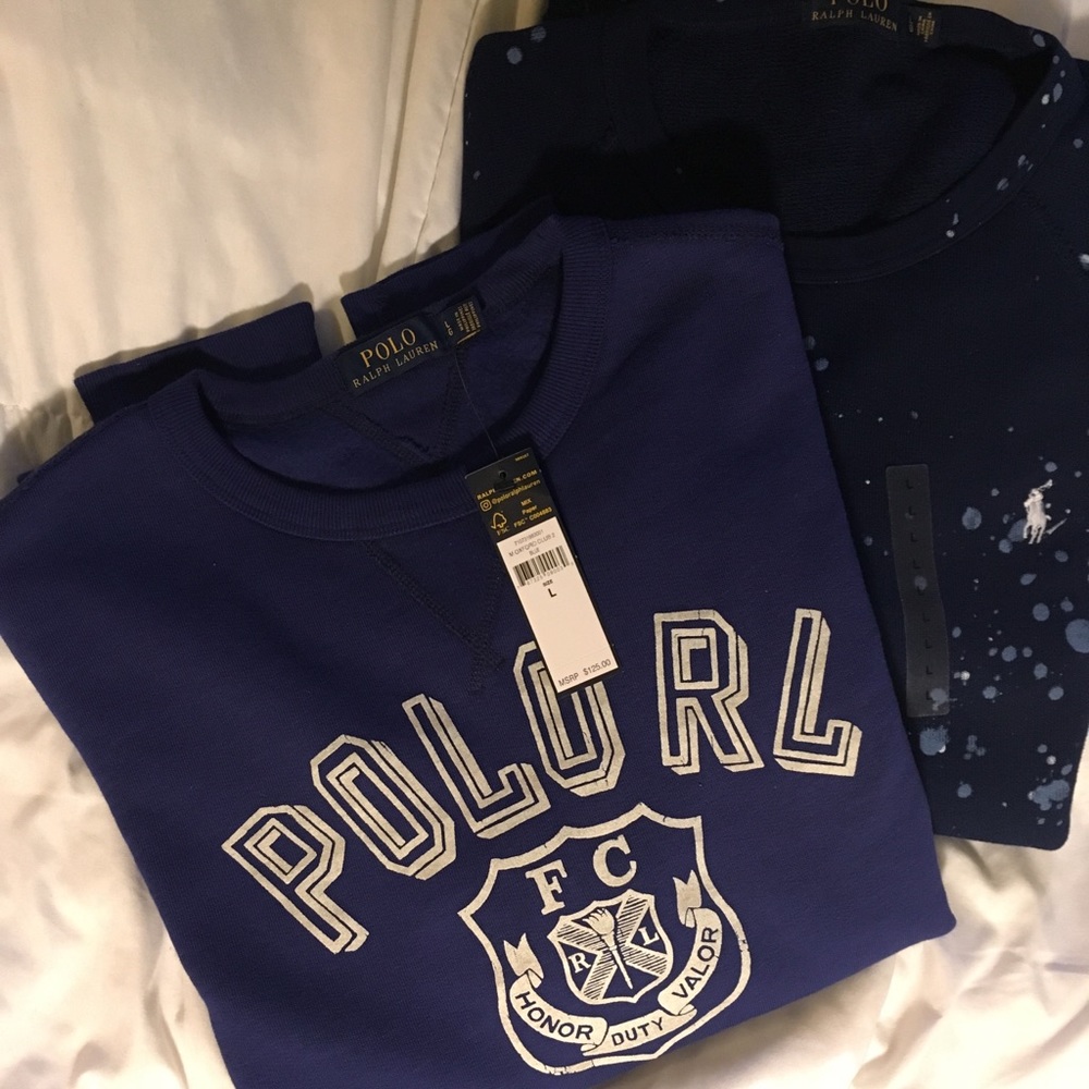 2 Men’s polo Ralph Lauren BUNDLE sweatshirts L